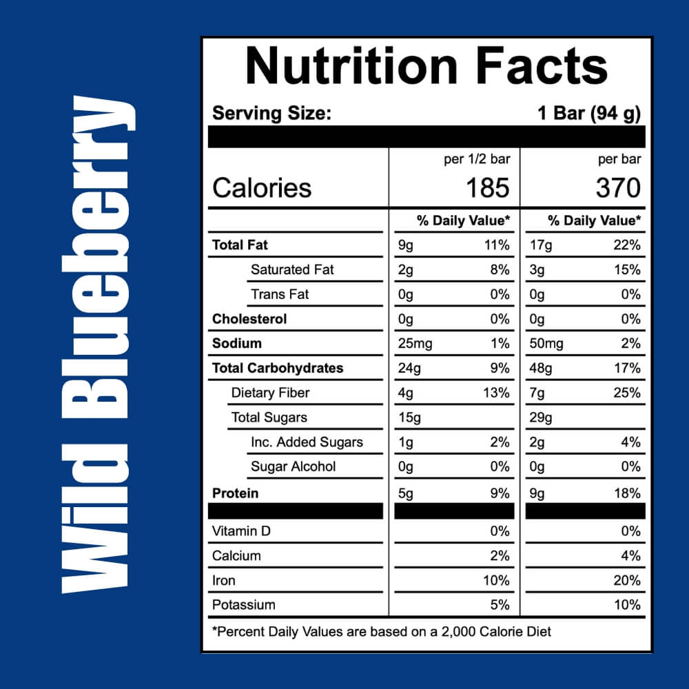 Off The Farm Wild Blueberry nutrition facts